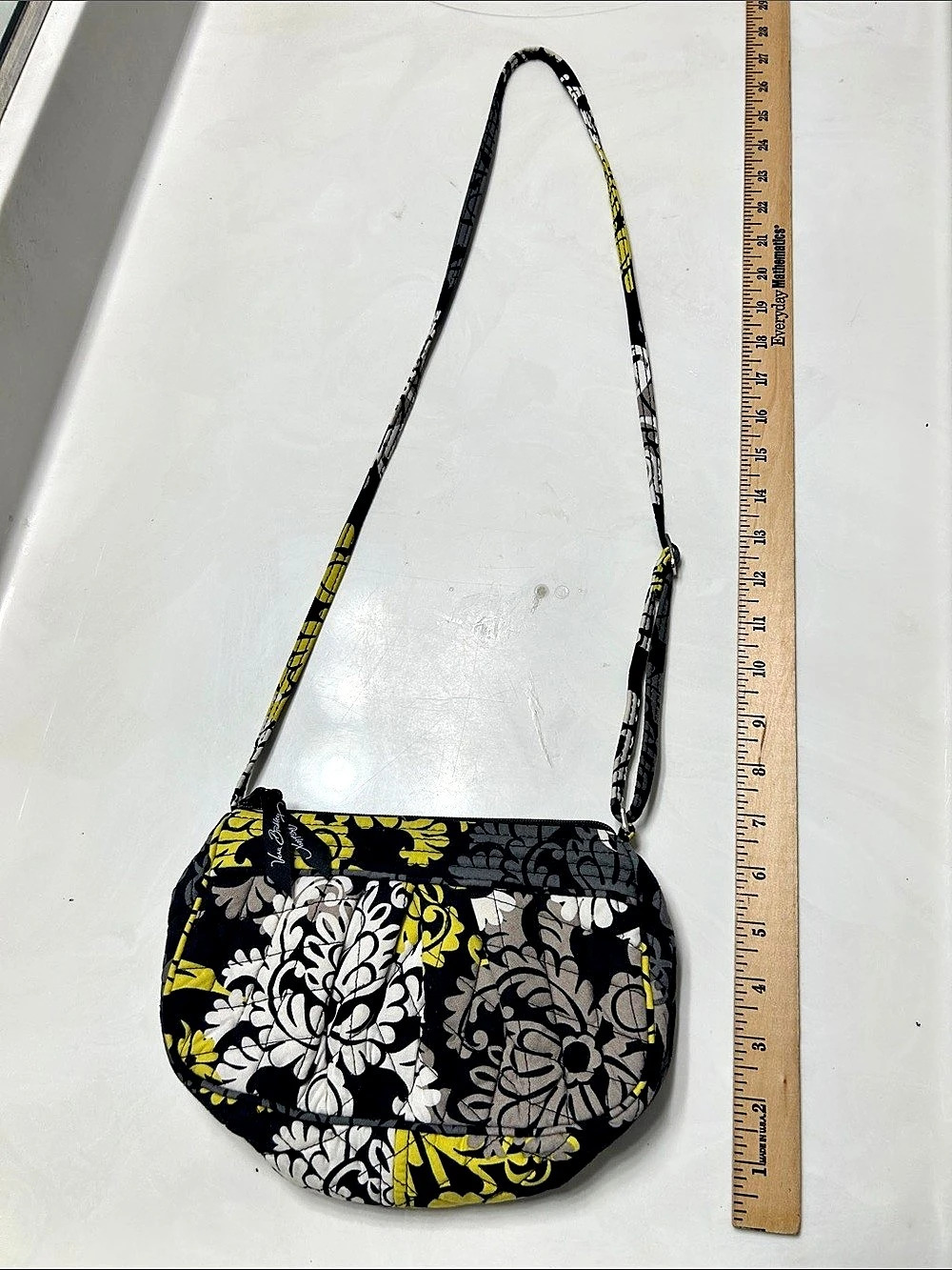 Vera Bradley Frannie Crossbody Bag Black & Yellow